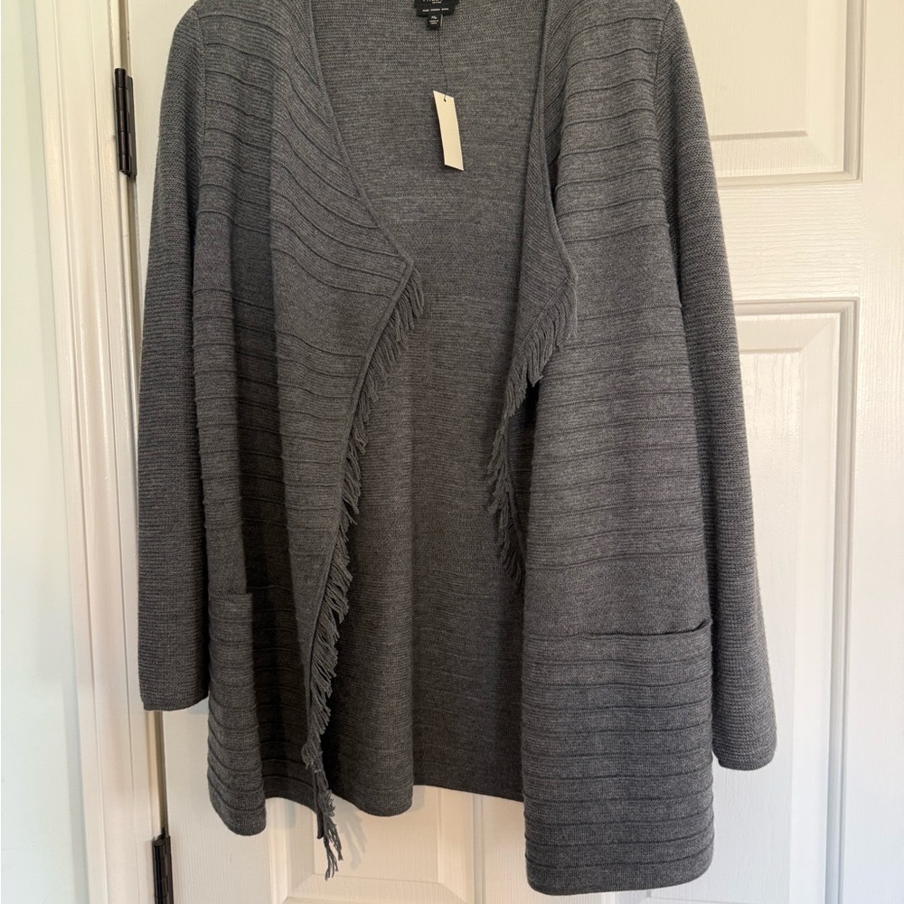 Gray Open-Front Women's Sweater new with tags